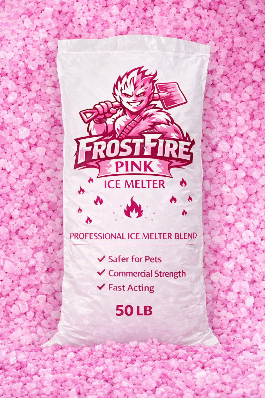 FrostFire Pink 50lb Ice Melter Blend